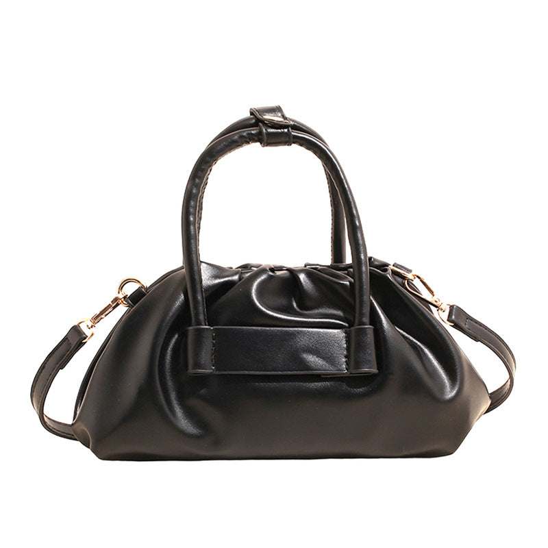Ruched Top Handle Handbag