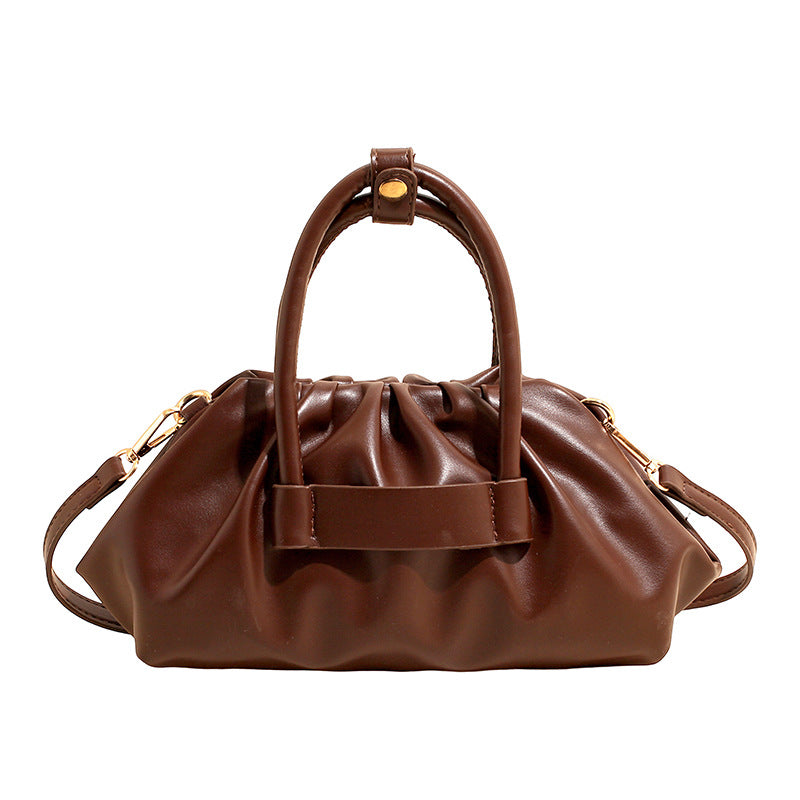 Ruched Top Handle Handbag