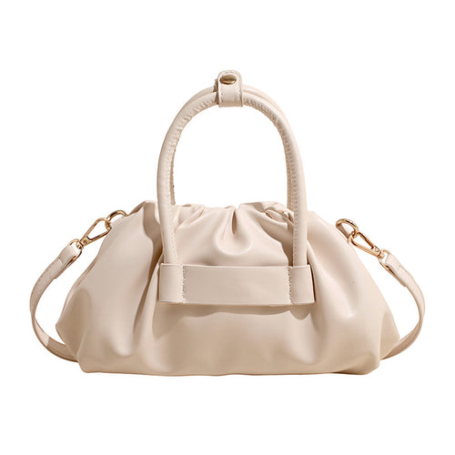 Ruched Top Handle Handbag
