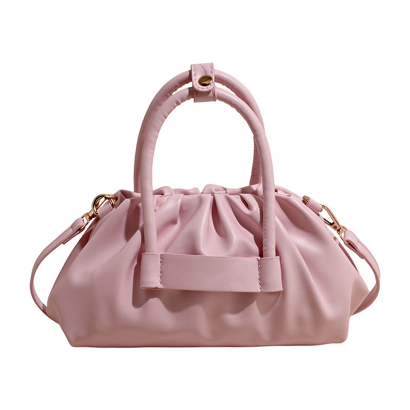 Ruched Top Handle Handbag
