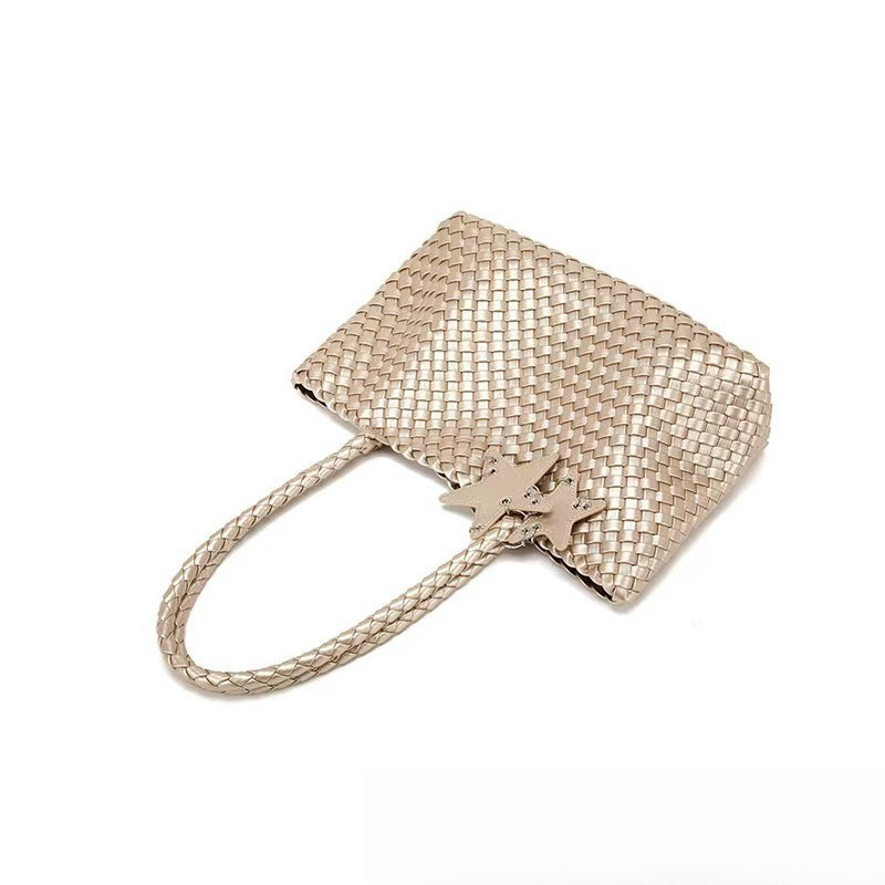 Woven Tote Bag with Drawstring Pouch